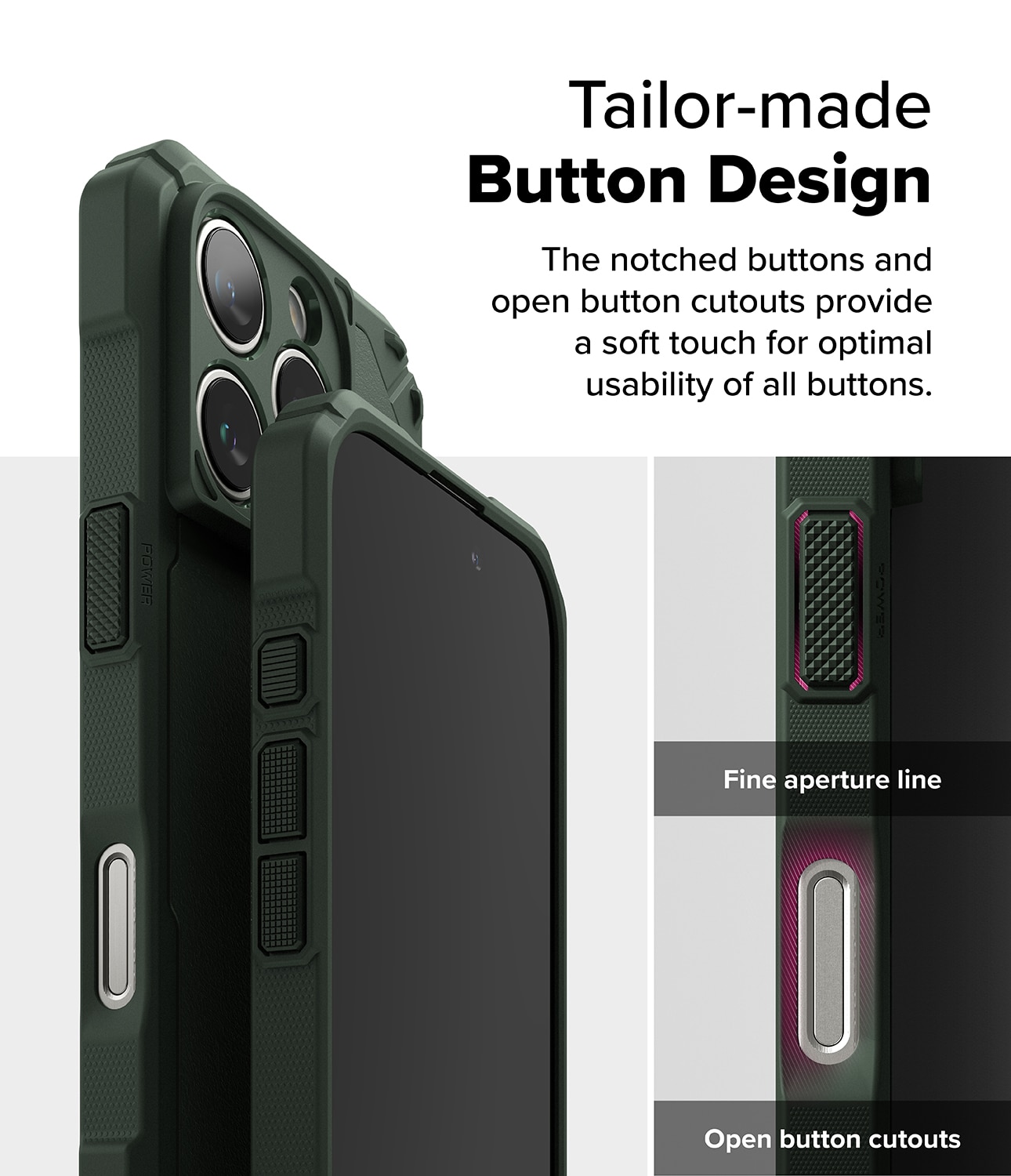 Rugged Gear Magnetic Case iPhone 16 Pro Max Dark Green