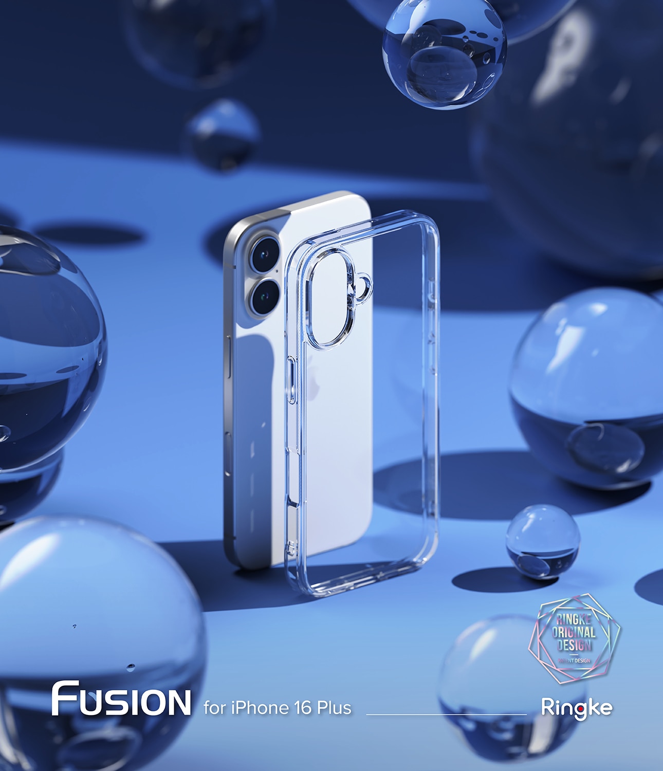 Fusion Case iPhone 16 Plus Genomskinlig