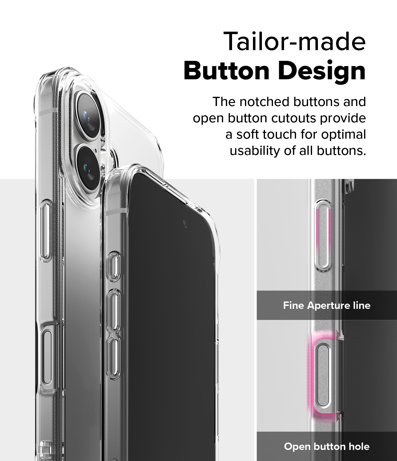 Fusion Case iPhone 16 Plus Genomskinlig