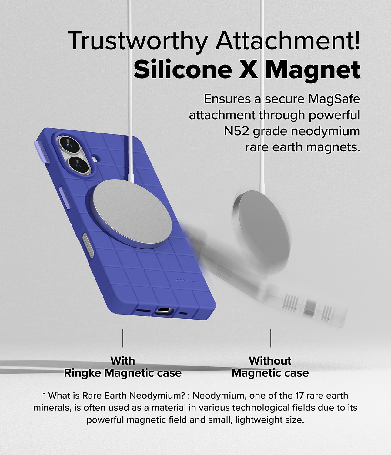 Bitmap Silicone Magnetic Case iPhone 16 Ultramarine