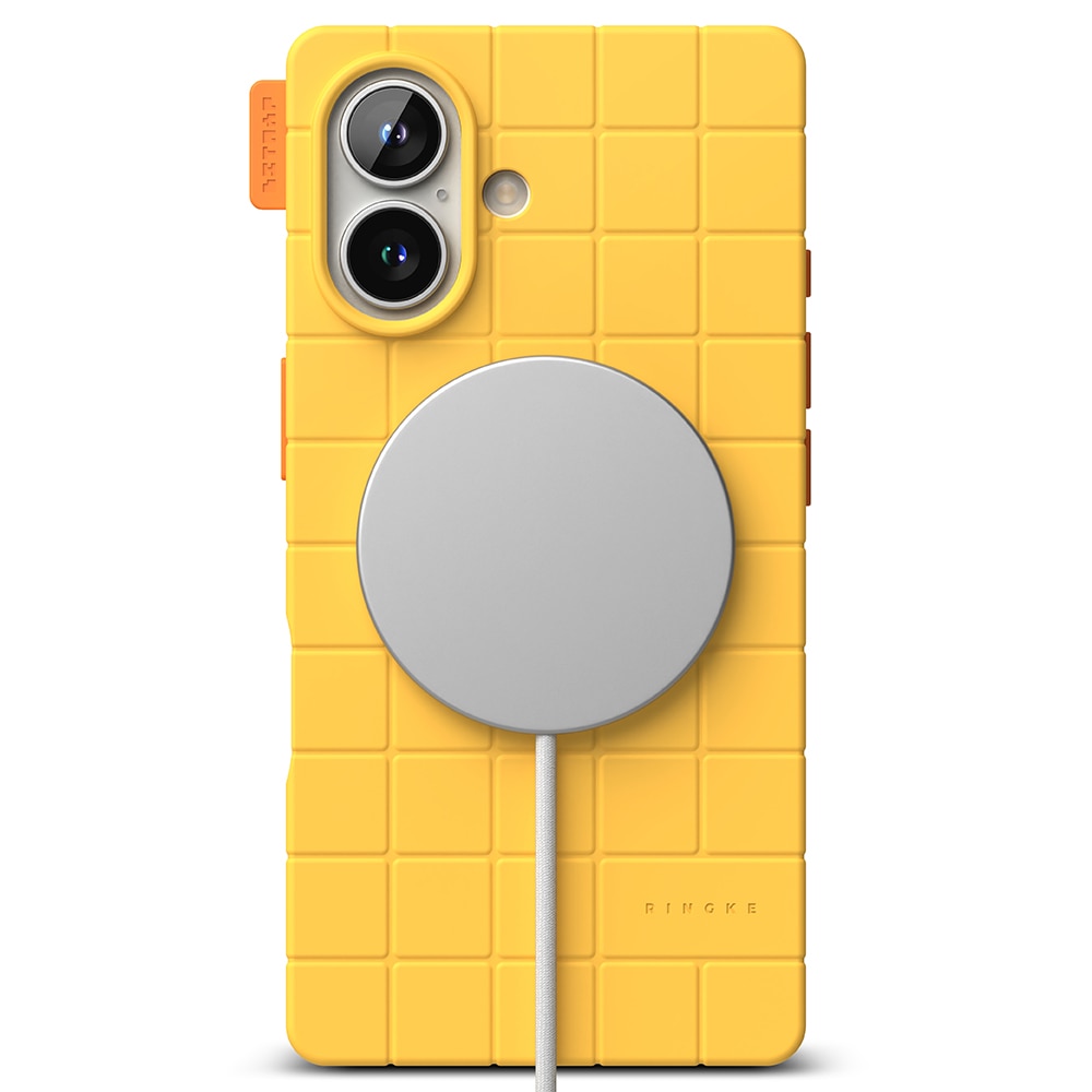 Bitmap Silicone Magnetic Case iPhone 16 Yellow