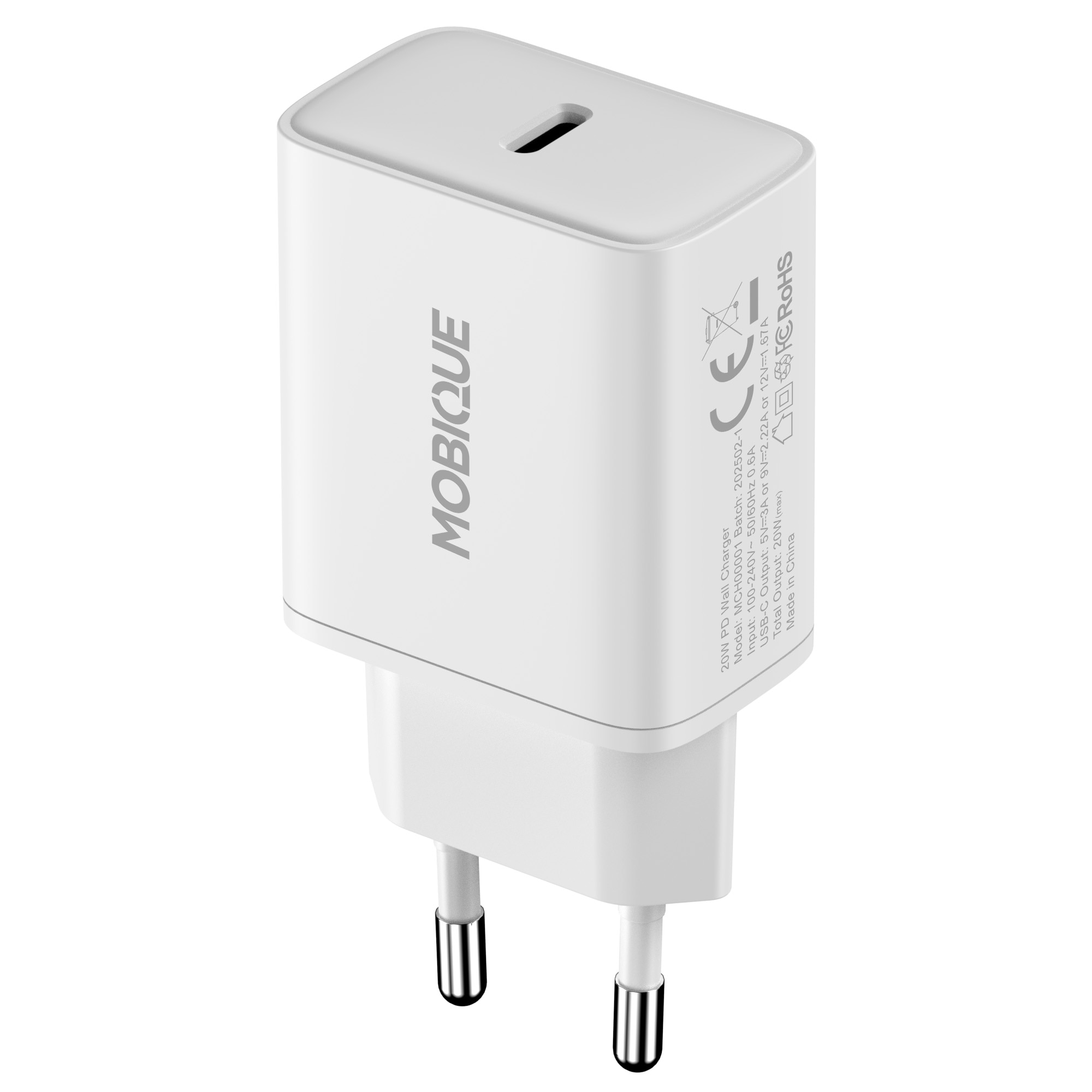 Väggladdare USB-C 20W PD vit