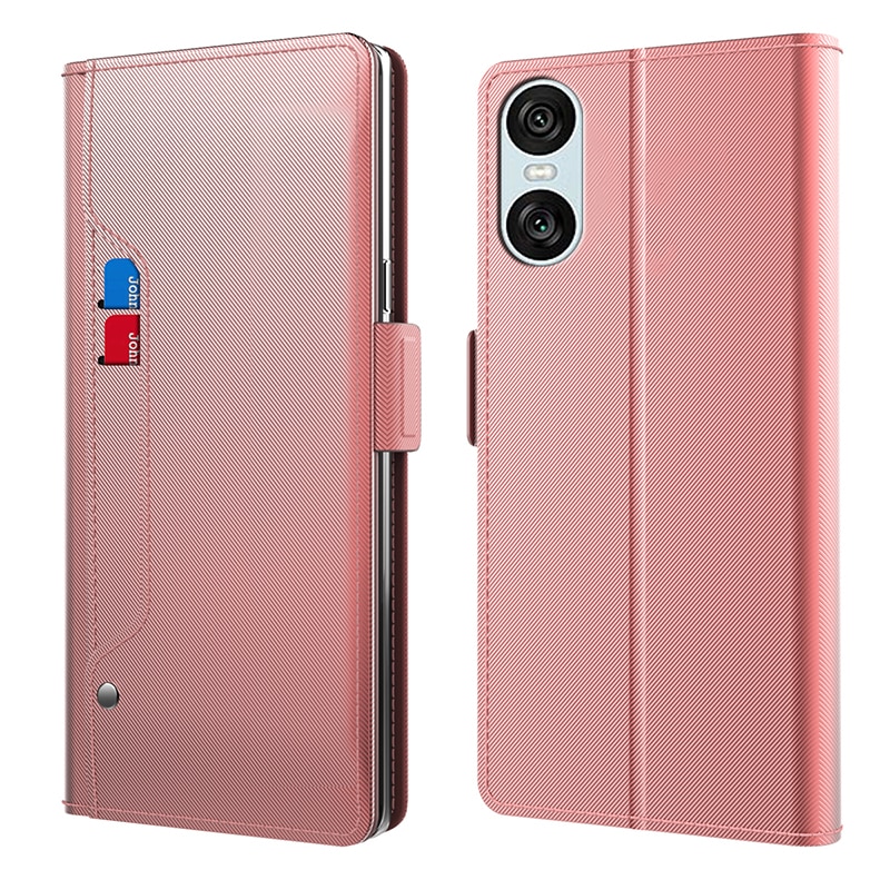 Plånboksfodral Spegel Sony Xperia 10 VI rosa guld