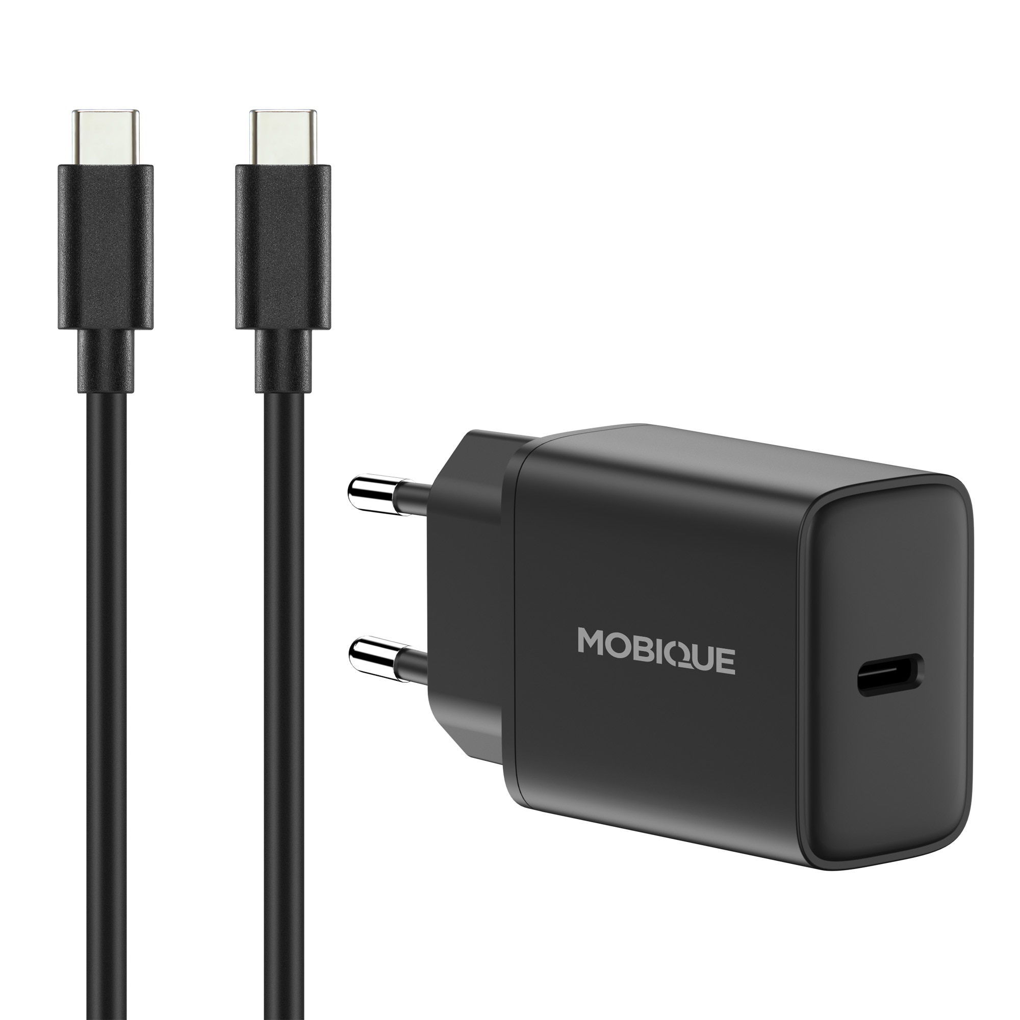 Komplett laddare Google Pixel 9a - 2m kabel & väggladdare USB-C Svart