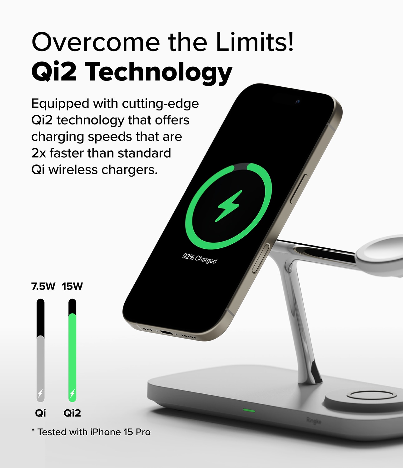 3-in-1 Qi2 MagSafe Wireless Charger Stand vit