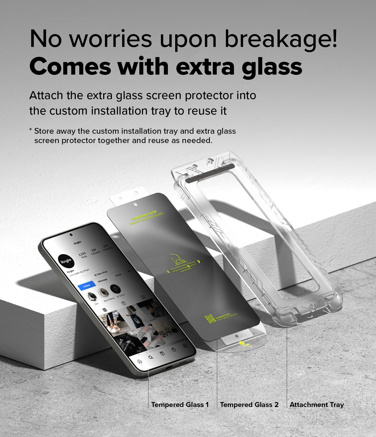 Easy Slide Privacy Glass (2-pack) Samsung Galaxy S25 Plus