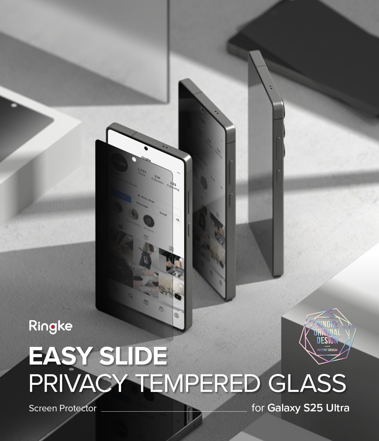 Easy Slide Privacy Glass (2-pack) Samsung Galaxy S25 Ultra