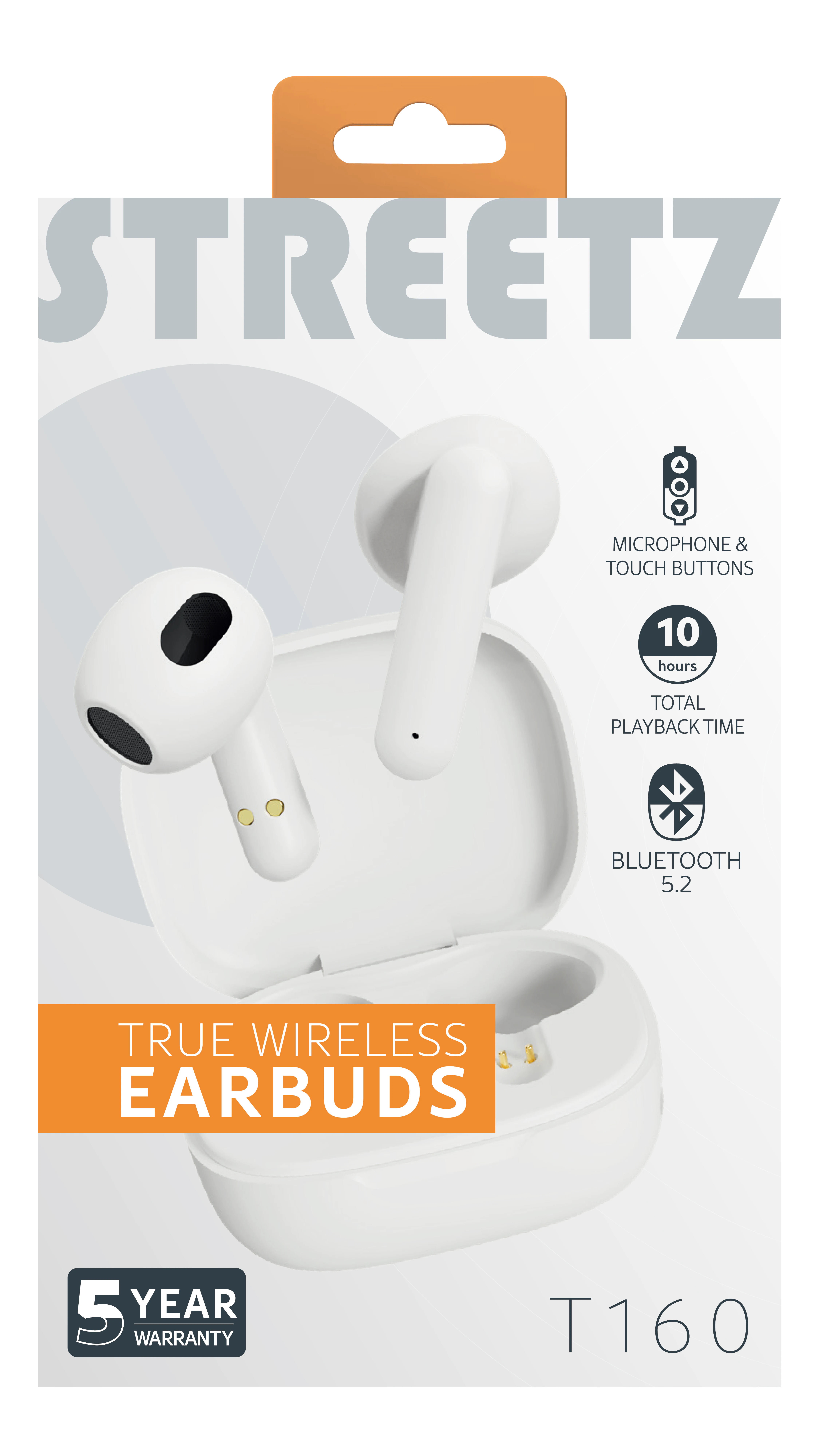 True Wireless in-ear hörlurar vit