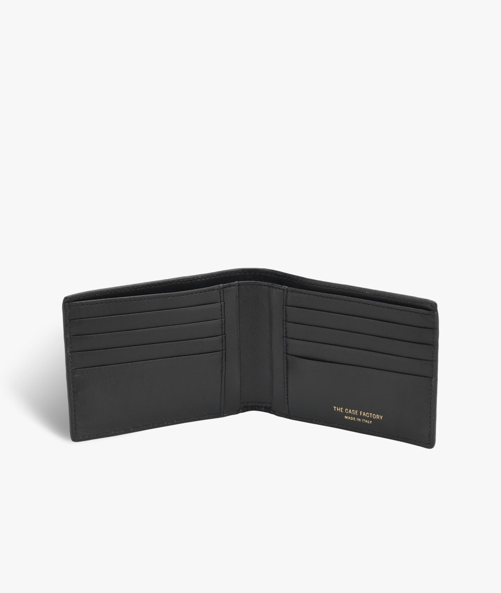 Uomo Wallet Maxi Crocodile Black