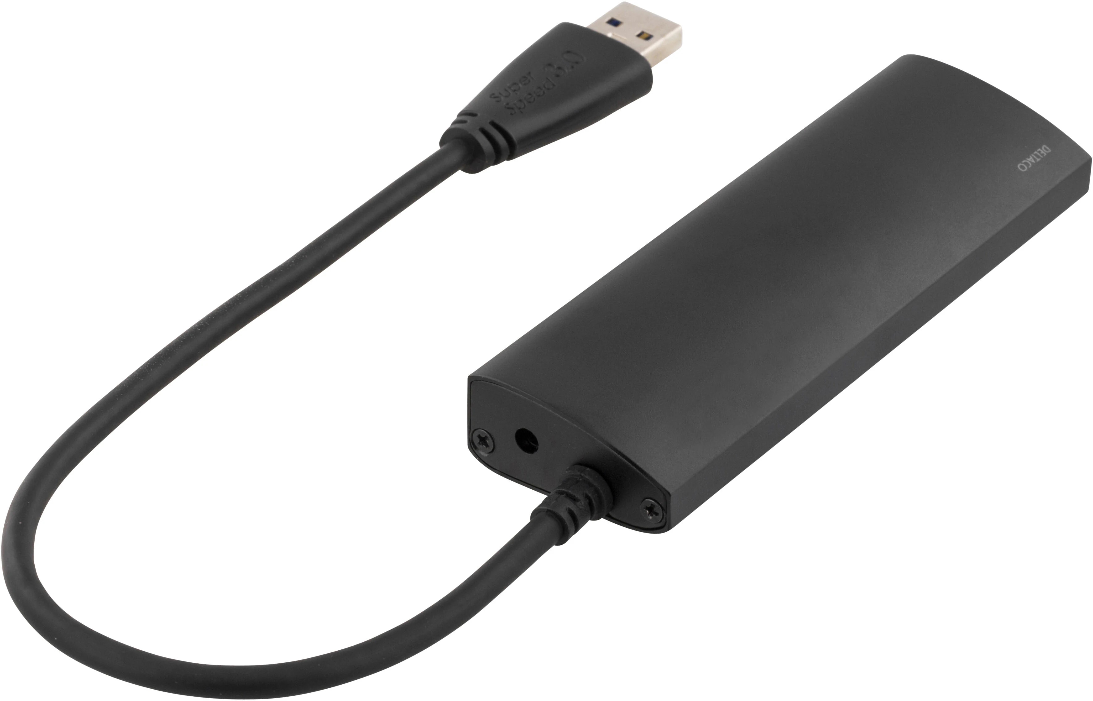 USB-A Hubb 4x USB-A hona svart