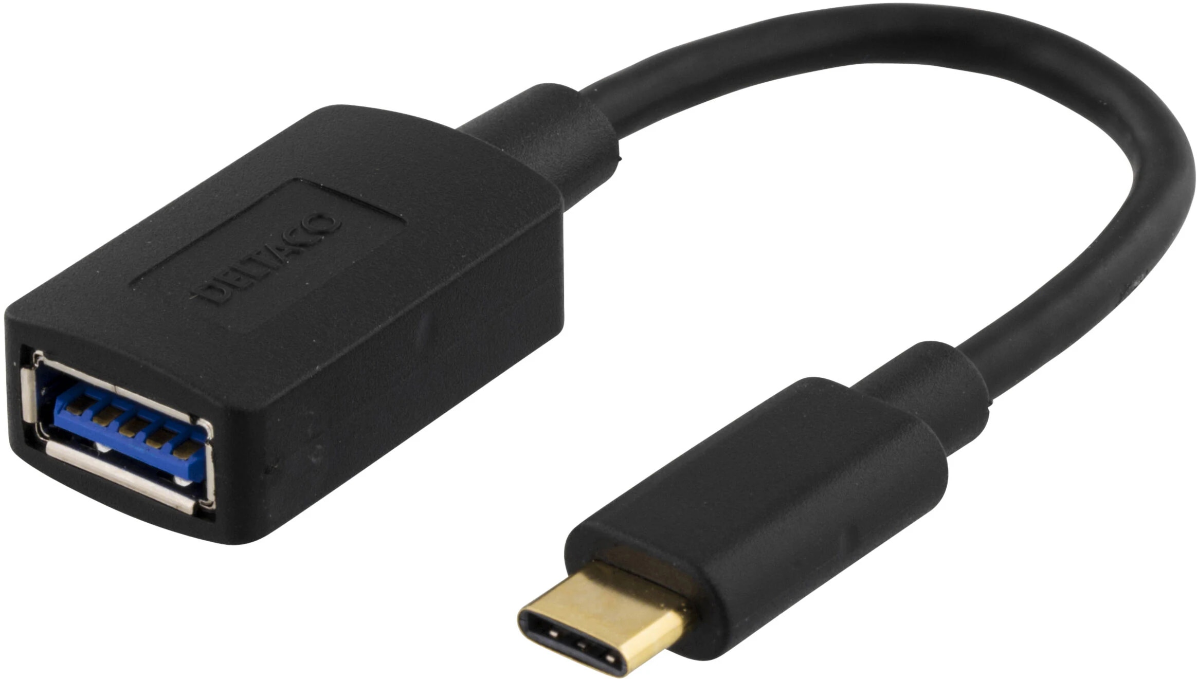 USB-C till USB-A adapter svart