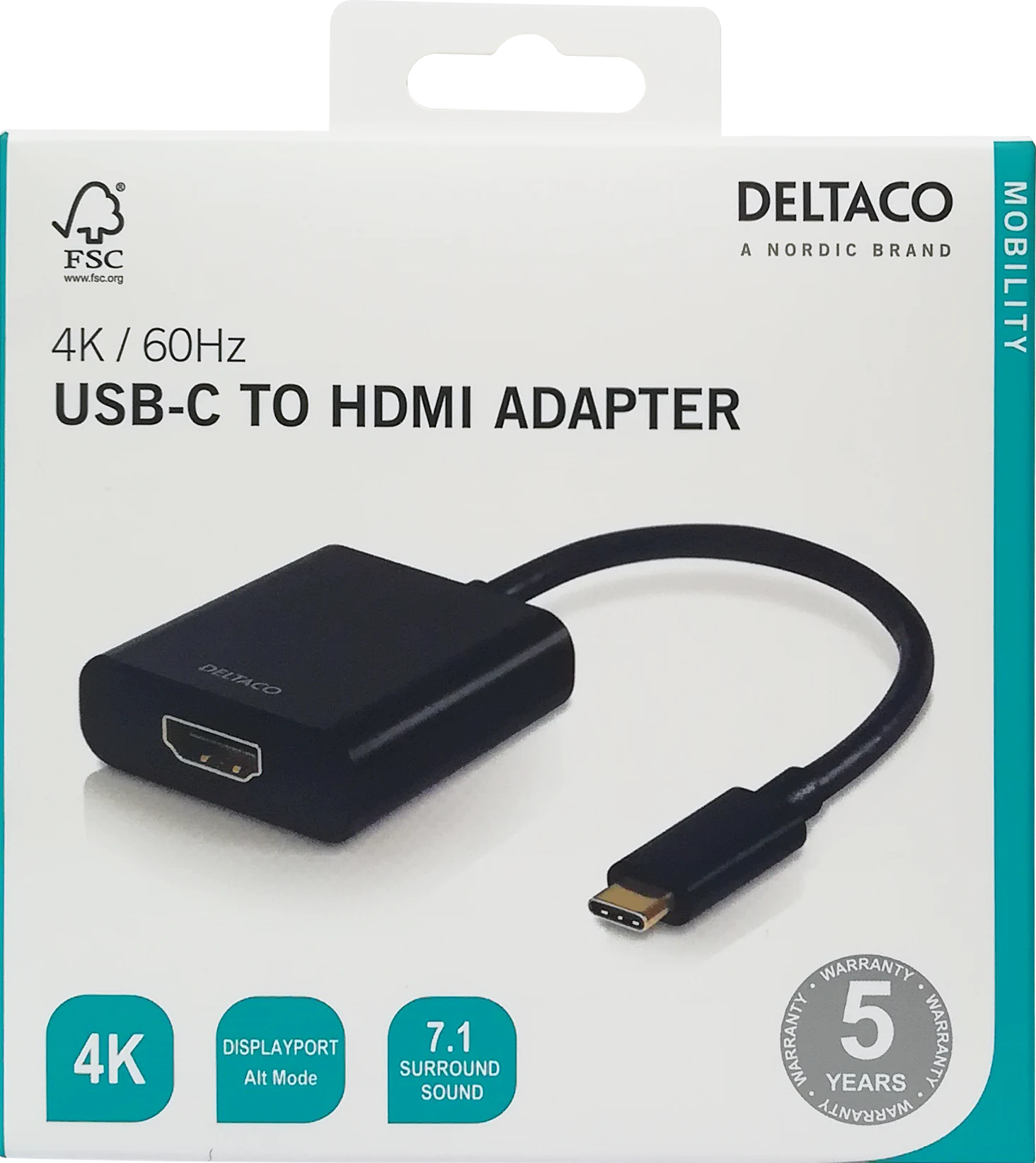 USB-C-HDMI Adapter svart