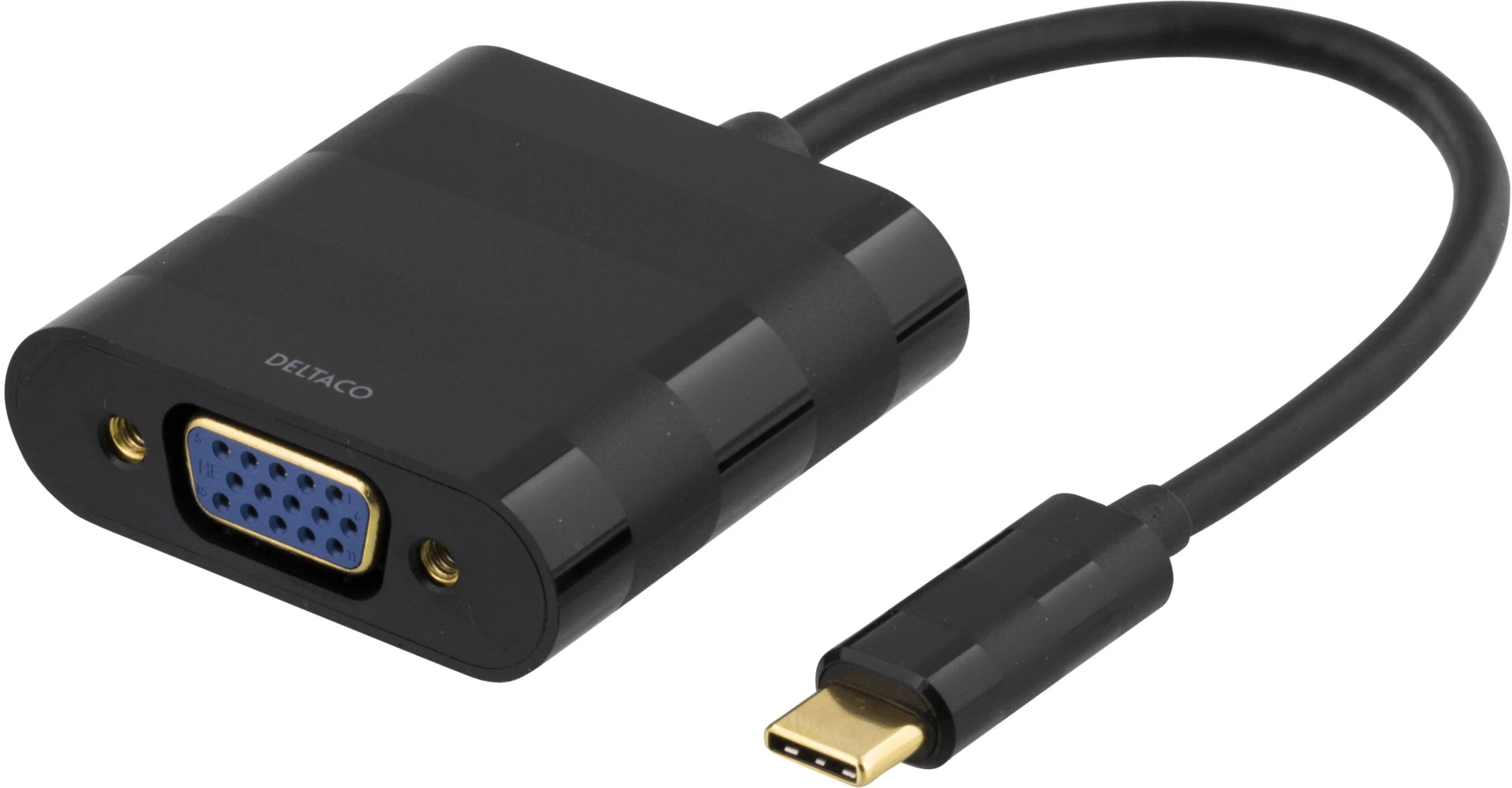 VGA adapter USB-C till VGA svart