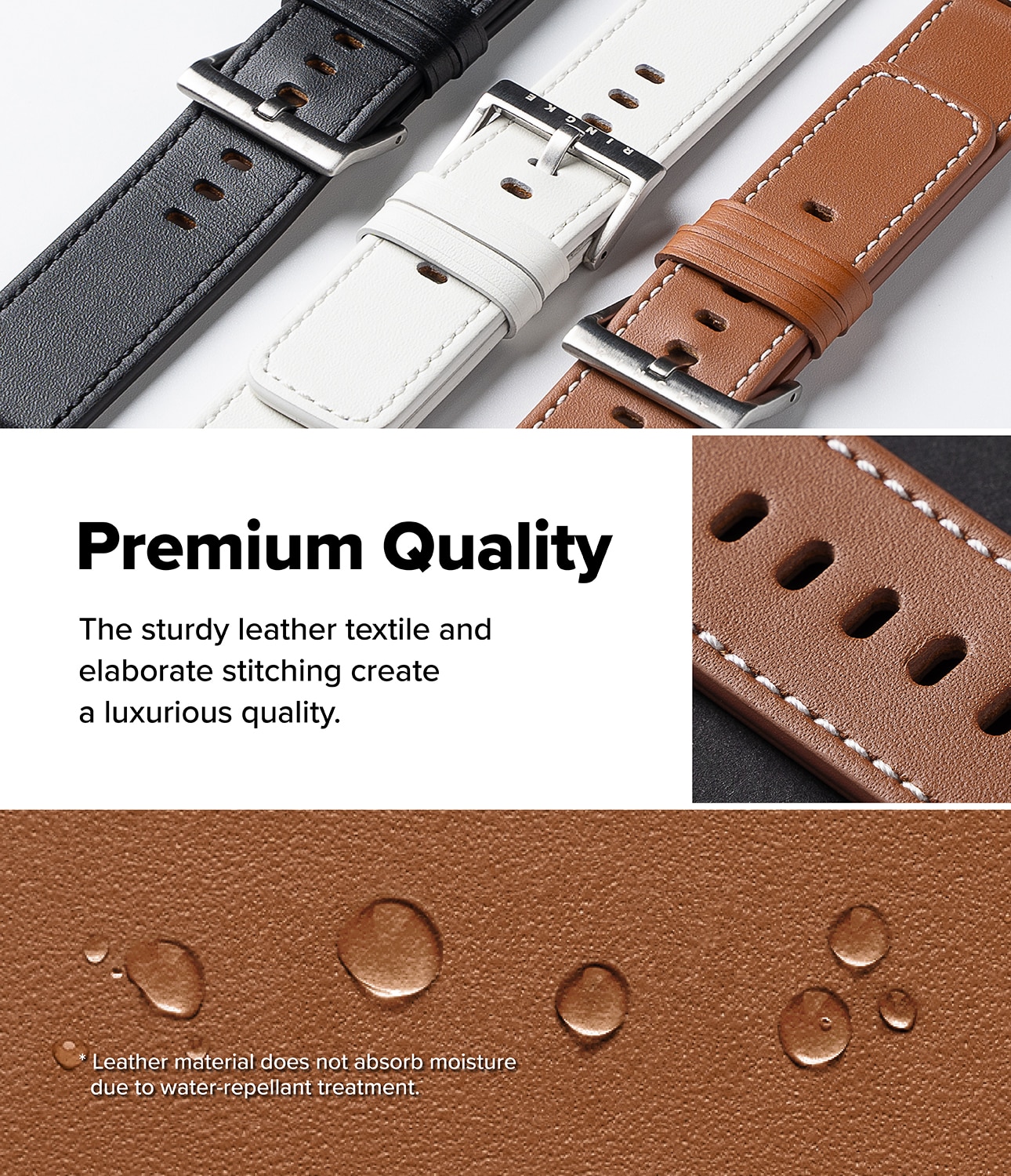 Leather One Basic Bold Band 24mm Lug Width Brown