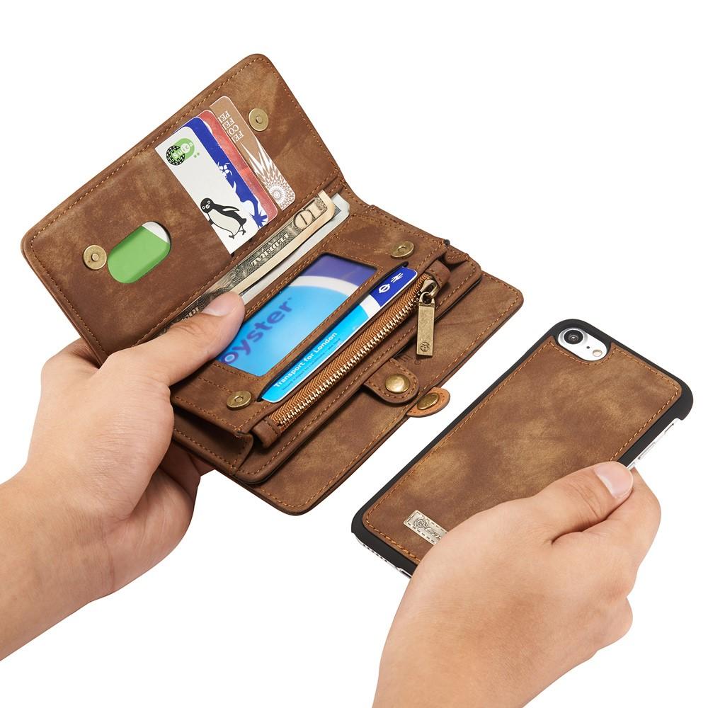 Multi-slot Plånboksfodral iPhone 8 brun