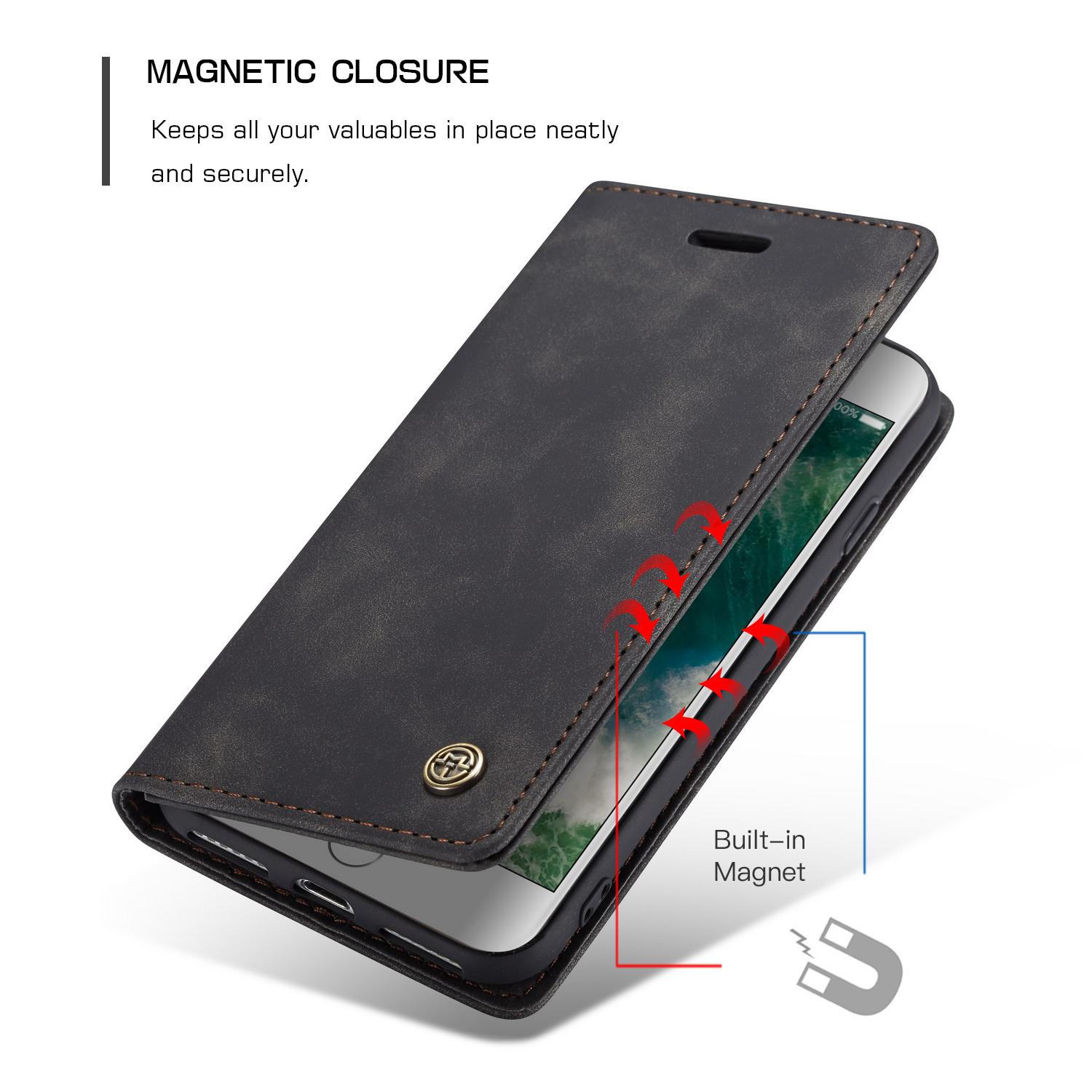 Slim Plånboksfodral iPhone SE (2022) svart