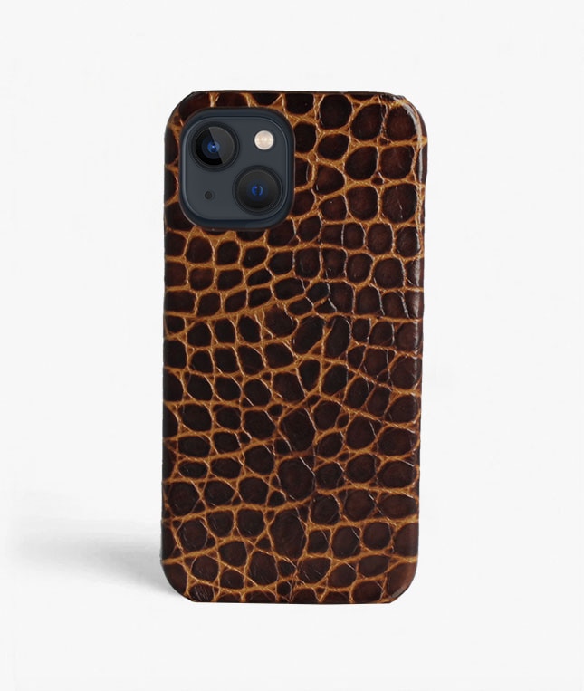 Skal iPhone 13 Pro Small Croco Brun