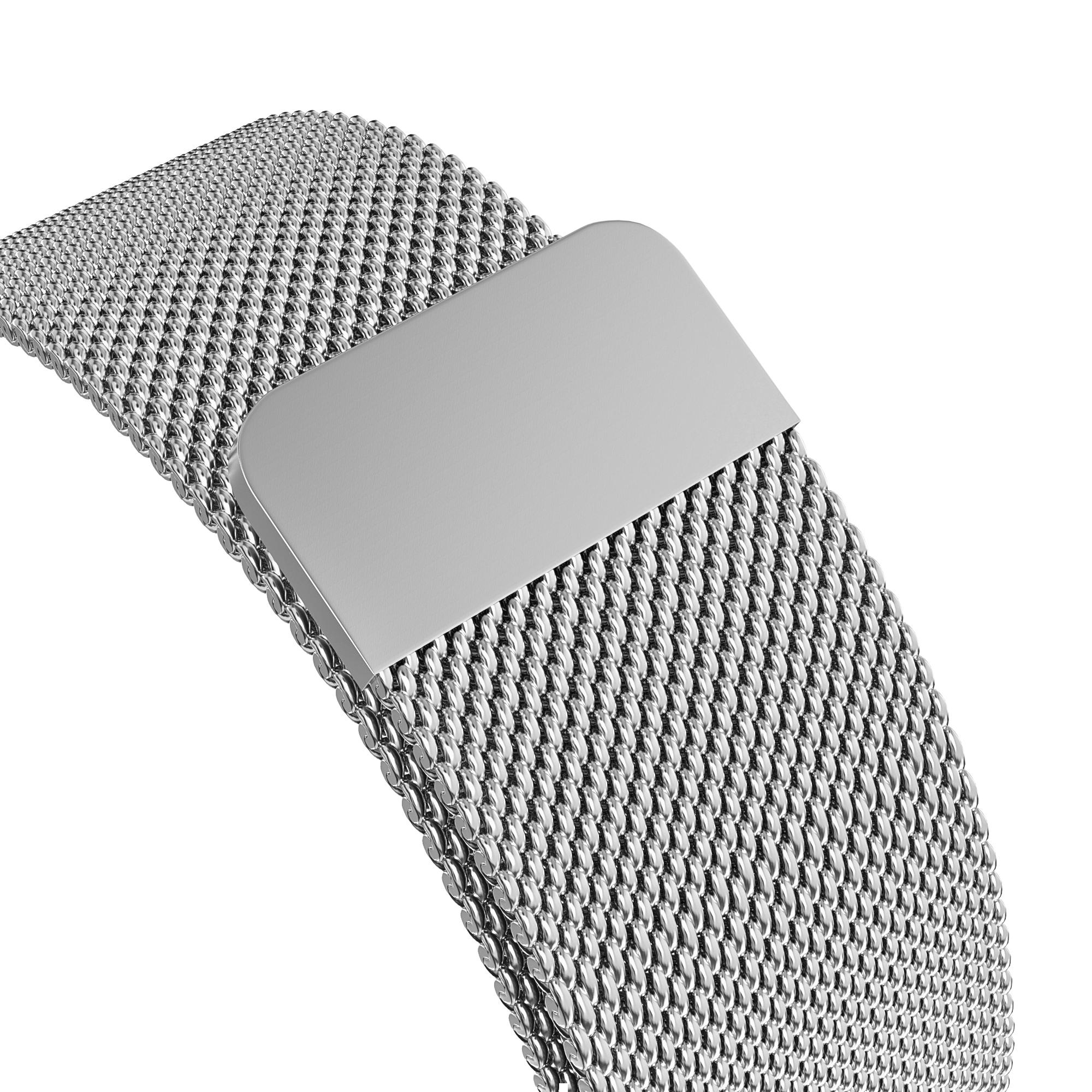 Armband Milanese Loop Apple Watch 44mm silver