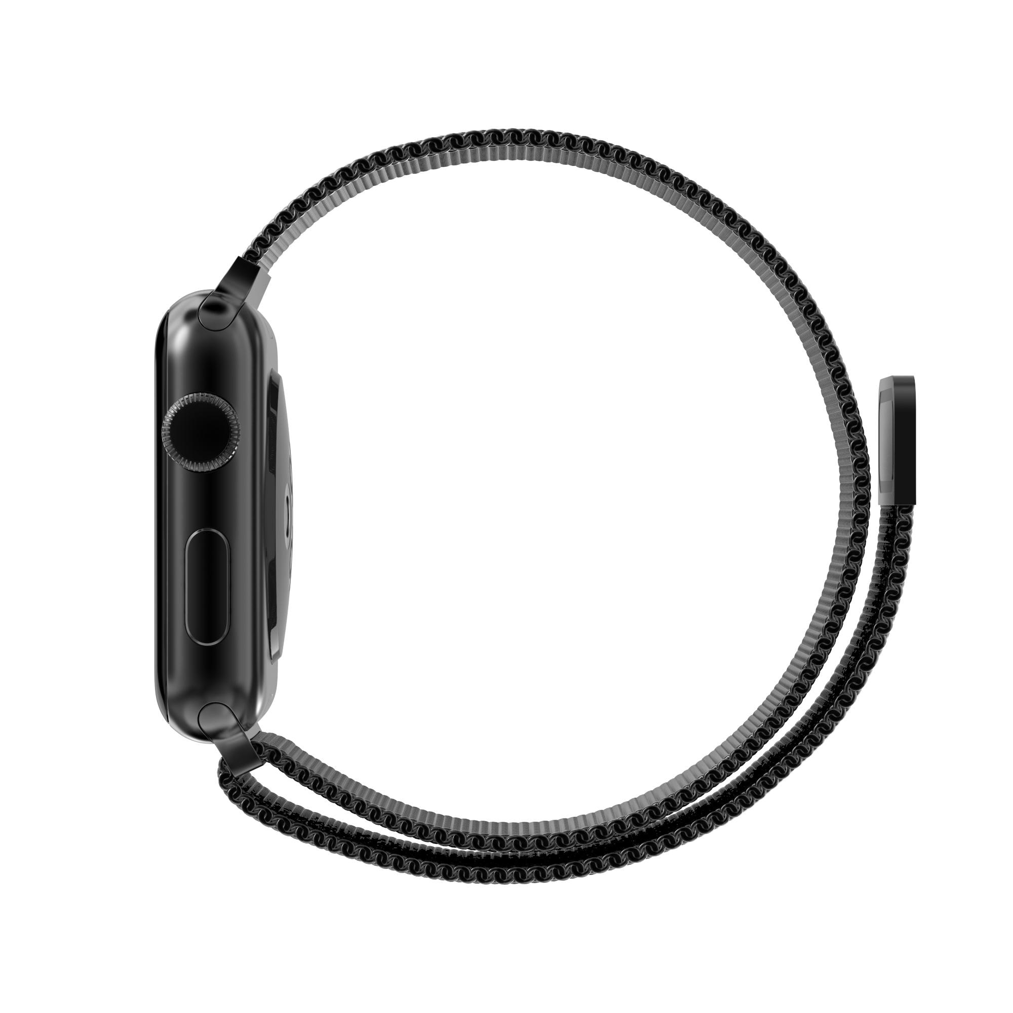 Armband Milanese Loop Apple Watch 44mm svart
