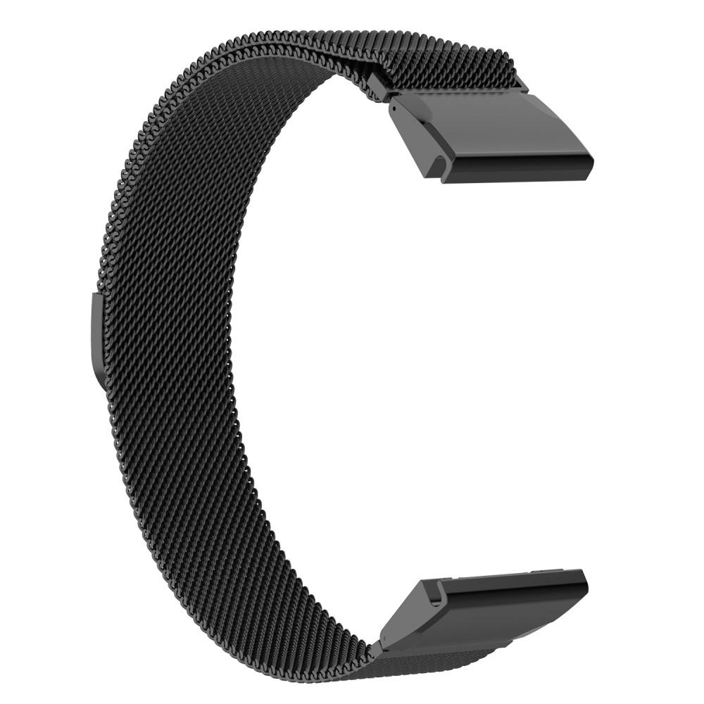 Armband Milanese Loop Garmin Fenix 6 Pro svart