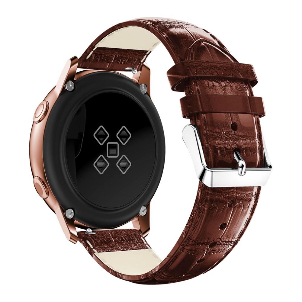 Läderarmband Krokodil Samsung Galaxy Watch Active brun