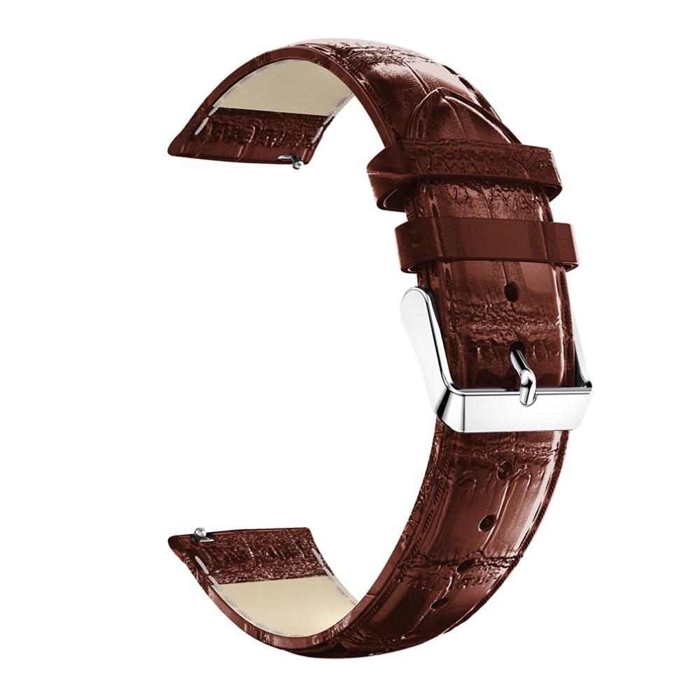 Läderarmband Krokodil Samsung Galaxy Watch FE brun