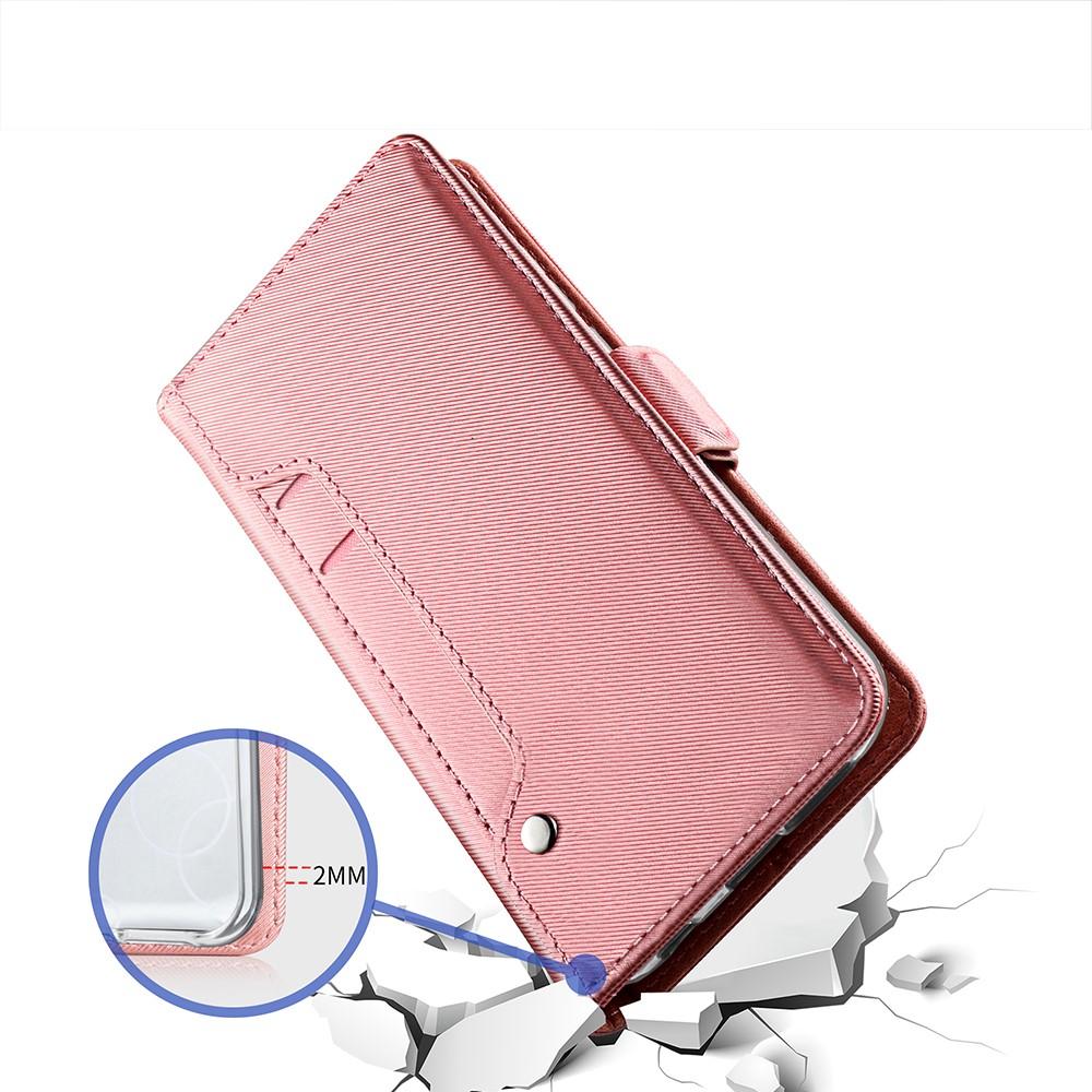 Plånboksfodral Spegel Apple iPhone XS Max Rosa Guld