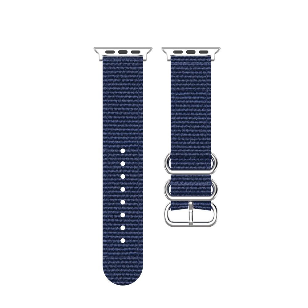 Natoarmband Apple Watch 45mm Series 7 marinblå