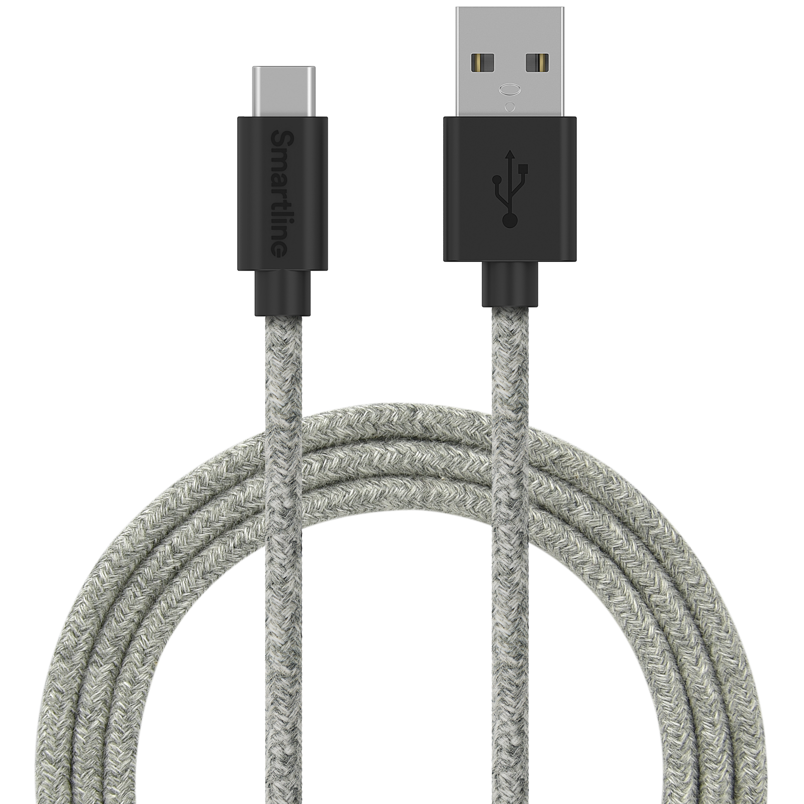 Fuzzy USB-kabel USB-C 2m Grå